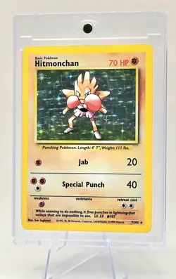 Pokemon TCG Hitmonchan Holo Card Base Set 007/102 - Image 2