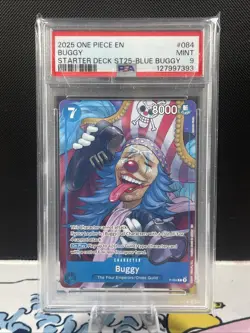 Buggy P-084 Promo Starter Deck 25 BLUE Buggy One Piece Card Game PSA 9 (1071) - Image 1