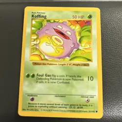 Koffing 51/102 Pokemon Card Base Set Shadowless Common Near Mint NM - Image 1
