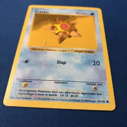 Staryu 65/102 WOTC 1999 Pokemon Card TCG Base Set Shadowless Common - Image 2