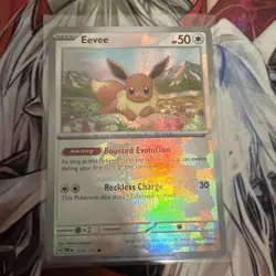 Pokemon Eevee TCG Master Ball Reverse Holo Prismatic Evolutions Card 074/131 - Image 2