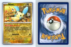 Minun #61/182 SV Paradox Rift 2023 Reverse Holo Common Pokemon TCG Card - Image 1