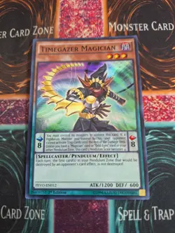 Yu-Gi-Oh! Timegazer Magician PEVO-EN012 Super Rare 1st Edition Near Mint - Image 1