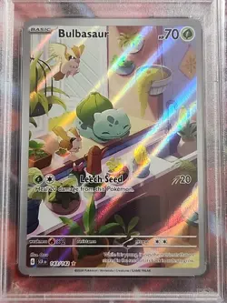Pokemon TCG Stellar Crown Bulbasaur Holo Rare Card 143/142 Sv07 IR PSA 10 - Image 3