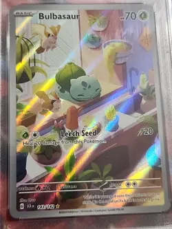 Pokemon TCG Stellar Crown Bulbasaur Holo Rare Card 143/142 Sv07 IR PSA 10 - Image 5
