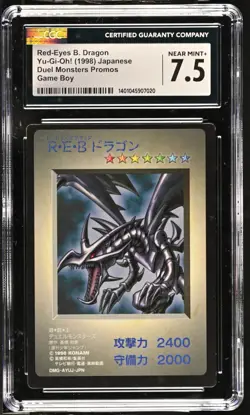 Yugioh Card Red-Eyes Black Dragon Duel Monsters Game Boy Promo CGC 7.5 NM+ - Image 1