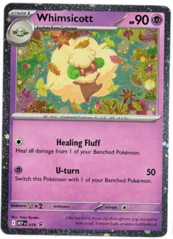 Whimsicott Promo 019 Cosmos Holo Pokemon Card - Image 1
