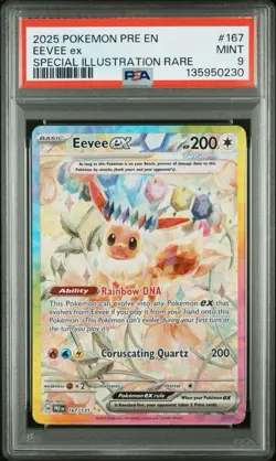 PSA 9 EEVEE ex 167/131 | Prismatic Evolutions Full Art Graded Pokemon Card - Image 1