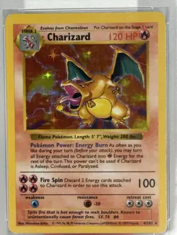 1999 POKEMON BASE SET SHADOWLESS CHARIZARD HOLO #4/102 PSA 4 EBAY AUTHENTICATED - Image 3