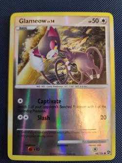 Pokemon Card Glameow Common Great Encounters 68/106 LP - Image 1