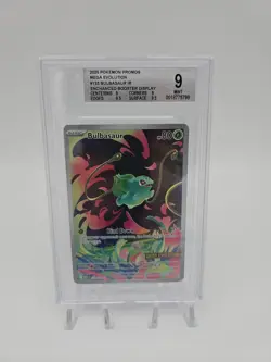 BULBASAUR BGS 9 2025 POKEMON MEGA EVOLUTION #133/132 ILLUSTRATION RARE 947 - Image 1