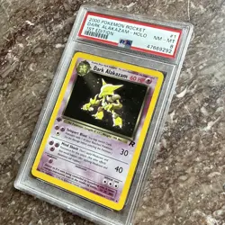 Dark Alakazam 1/82 Team Rocket 1st Edition Holo PSA 8 - Image 1