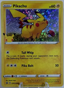 Pokemon TCG Pikachu SWSH039 Sword & Shield Black Star Promo Cosmos 2020 [NM] - Image 1