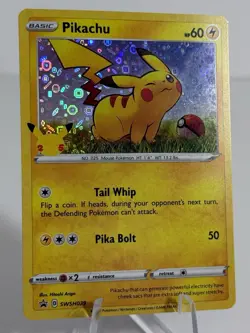 Pokemon TCG Pikachu SWSH039 Sword & Shield Black Star Promo Cosmos 2020 [NM] - Image 2