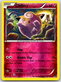 POKEMON BREAKPOINT CLEFAIRY 81/122 COMMON REVERSE HOLO LP - Image 1