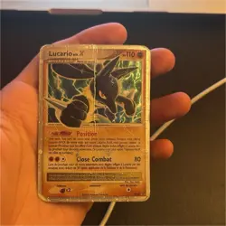 Pokemon Lucario LV.X FRENCH Promo Level Up Holo DP12 110 HP Fighting Nintendo - Image 1