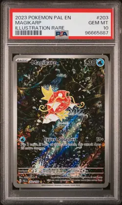 2023 POKEMON PAL EN-PALDEA EVOLVED ILLUSTRATION RARE #203 MAGIKARP PSA 10 - Image 1