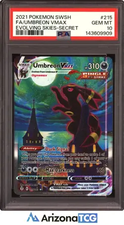 Pokemon 2021 Umbreon VMAX 215/203 Alt Art Evolving Skies GEM MINT PSA 10 - Image 1