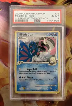 PSA 8 Milotic C Lv.58 2009 Supreme Victors 35/147 COSMOS Holo Rare Pokemon - Image 4