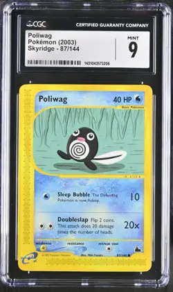 Pokemon Poliwag 87/144 Skyridge Regular CGC 9 - Image 1