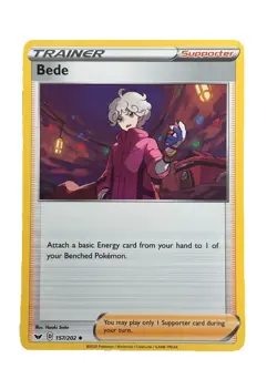 New: 2020 Pokemon TCG Bede 157 Swsh01: Sword & Shield Regular Uncommon - Image 1