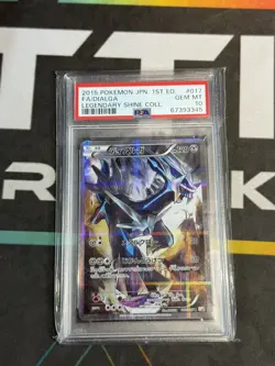 2015 POKEMON JPN LEGEND SHINE COLLECTION 1ST ED #017 FULL ART/DIALGA PSA 10 - Image 1