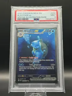 🔥2023 Pokemon En-151 IR Blastoise 200/165 & Squirtle 170/165 PSA 9 🔥 - Image 1