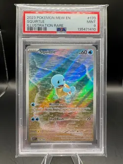 🔥2023 Pokemon En-151 IR Blastoise 200/165 & Squirtle 170/165 PSA 9 🔥 - Image 2