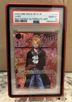 PSA 10 Sabo Manga Alt Art Red OP13-120 Carrying on His Will ONE PIECE Japanese - Image 1