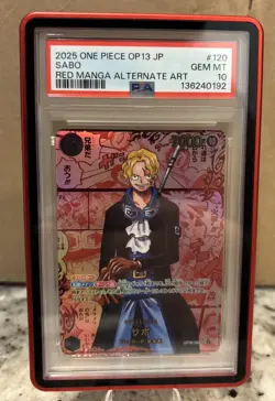 PSA 10 Sabo Manga Alt Art Red OP13-120 Carrying on His Will ONE PIECE Japanese - Image 4