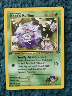 1st Edition KOGA'S KOFFING 79/132 Gym Challenge - Pokemon WOTC Card - NM - Image 1