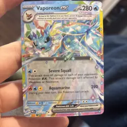 Vaporeon EX Pokemon Prismatic Evolutions 023/131 NM - Image 1