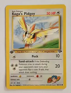 Pokemon - Koga's Pidgey - Gym Challenge 80/132 1st Edition - Common - NM - Image 1