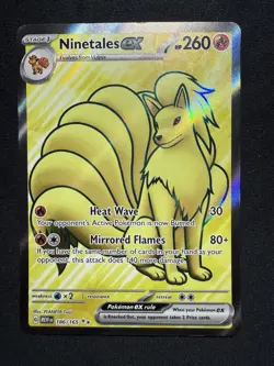 2023 Pokemon SV 151 Ninetales ex #186/165 Full Art Rare Out Of Print PSA Worthy! - Image 1