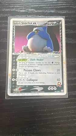 Pokemon 2004 - Rocket's Snorlax ex - 104/109 Team Rocket Returns Holo NM - Image 2