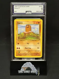 1999 Pokemon Game Diglett 1st Edition 47/102 AGS 9 WOTC - Image 1