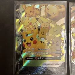 ULTRA RARE Pikachu V-Union 4-Card Set Pokemon TCG SWSH139-142 Holo Promo - NM - Image 3