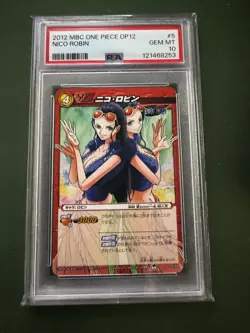 Nico Robin, MIRACLE BATTLE CARDDASS ONE PIECE OP12 JAPANESE #5 PSA 10 - Image 1