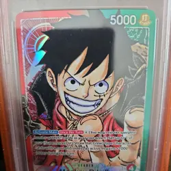 One Piece OP01-003 Monkey D Luffy Pre-Errata Alternate Art Leader PSA 10 - Image 3