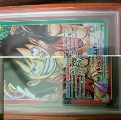 One Piece OP01-003 Monkey D Luffy Pre-Errata Alternate Art Leader PSA 10 - Image 5