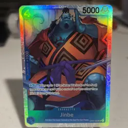 jinbe OP07-045 SR ONE PIECE Tcg Card Game NM BLUE - Image 1