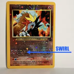 Entei 34 Black Star WOTC Movie Promo Reverse Holo Pokemon Card *SWIRL* - Image 3