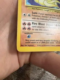 Ninetales 12/102 Holo Base Set Unlimited Holo Rare Pokemon TCG Card LP - Image 3