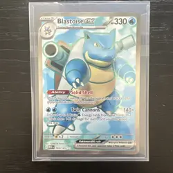 Pokemon TCG Blastoise EX Holo Ultra Rare Card Scarlet VIOLET-151, 184/165 - Image 1