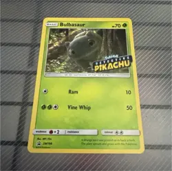 Pokemon Bulbasaur SM198 Detective Pikachu Promo Stamped Holo Card English - Image 1