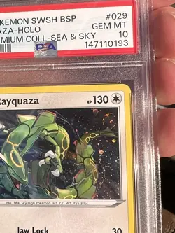 2024 POKEMON SWSH BLACK STAR PROMO #029 RAYQUAZA-HOLO PSA 10 GEM MINT SWIRL 🌀 - Image 1