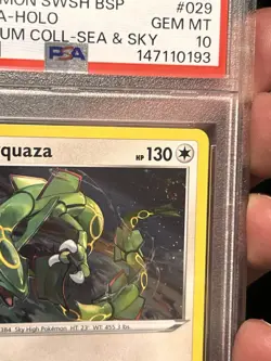2024 POKEMON SWSH BLACK STAR PROMO #029 RAYQUAZA-HOLO PSA 10 GEM MINT SWIRL 🌀 - Image 2