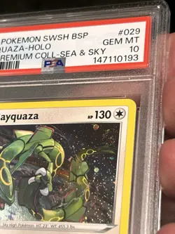 2024 POKEMON SWSH BLACK STAR PROMO #029 RAYQUAZA-HOLO PSA 10 GEM MINT SWIRL 🌀 - Image 3