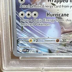 2025 Pokemon SVP EN Black Star Promo #210 Tornadus White Flare ETB PSA 10 - Image 3
