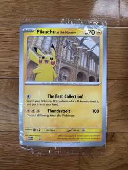 (US SELLER) Pikachu at the Museum Jumbo Card, SEALED, Ecology of Pokemon Book - Image 4